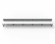 RAPIDLINE DELUXE LOOP LEG WORKSTATION With Screen 10 Person Double Sided W1800 x D750 x H730mm (per user) White Top Black Frame