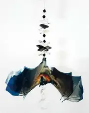 Bat Crystal Suncatcher flying fox window hanging rainbow prism suncatchers