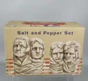 Cracker Barrel Red, White & Blue "Mount Rushmore" Salt & Pepper Shakers - NIB