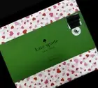 Kate Spade QUEEN Sheet Set Cotton Percale PINK & RED Hearts on White Sheets NWT