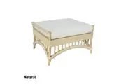 CR Barbados Rattan Ottoman with Cushion