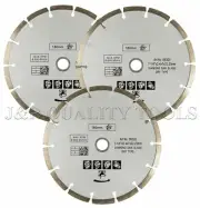 3pk 7-1/4" Segmented Diamond Saw Blades Dry Masonry Concrete Sawing Cutting Dry