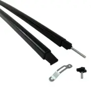Caravan Awning Rafter Black Acute Extra Curved for RV Roll Out, Anti Flap Kit