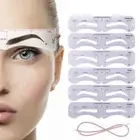 6Pcs Reusable Eye Brow Drawing Guide Eyebrow Shaper Makeup Template Cavi