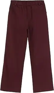 [Lejafay] Boys School Trousers with Belt Loop Slim Fit Elasticated Waist School Uniform