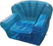 Inflatable Chair Inflatable Sofa Single Sofa Chair PVC Comfortable Lazy Sofa Air Sofa Blow up Couch for Travel Indoor Outdoor, Blue