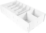 COMNESTBI Desk Organization Coin Box Compartment Storage Case for Bills Receipts Coins Household Organizer Stylish Functional Financial Storage