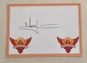 MARCO JANSEN CRICKET SIGNED IN PERSON 9 x 14cm CARD "BUY GENUINE"