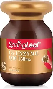 Spring Leaf CoQ10 150mg 60Cap - Support Heart Brain & Cardiovascular System - Support Energy Production & Immunity Wellbeing
