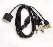Composite RCA Cable AV Video USB Charger for 30 Pin IPod IPad2 3 IPhone 4 4S
