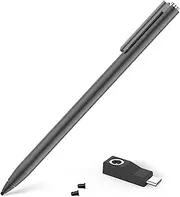 Adonit Dash 4 (Graphite Black) True Universal Dual Stylus, Palm Rejection Pencil, Type C Magnetic Charging, Extra Long Standby Time. Compatible for iPhone, iPad Air, iPad Pro, iPad Mini, iPad.