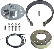 Rear 4.5" Drum Brake Band Pin with 65" Cable for Go Kart 1" Bore & 1/4" Keyway for Mini Bike 212cc 196cc 6.5hp Dune Buggies Drift Trike Heavy Duty Go Kart Cart with Hardware Kit