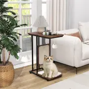 CostwayCat Tree and End Table with Scratching Board for Living Room Bedroom