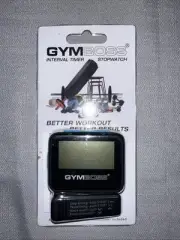 GymBoss Interval Timer and Stopwatch - Black/Blue SOFTCOAT, NEW in Package