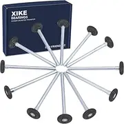 XiKe 12 Pack Black 2" Nylon Garage Door Roller 7" Stem, Quiet/Durable and High Load, Use 6200-2RS Double Seals Precision Bearings.