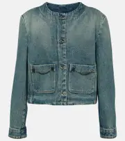 [Givenchy] Givenchy Chain-detail denim jacket AU 14 blue