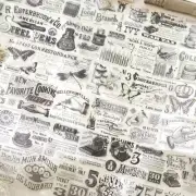 Vintage Magazine Butterfly Adhesive PET Tape Junk Journals Scrapbooking Stickers