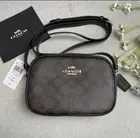 NWT COACH C9926 Mini Jamie Camera Bag in Signature Canvas & Leather Brown Black