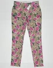 Place Girls Orchid and Leopard Print Pants size 14 (27”waist)