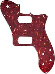 [Musiclily] Pro 15 Holes Uncovered HH Guitar Pickguard for Mexico Fender 72 Tele Deluxe Style Electric Guitar, 4ply Vintage Tortoise