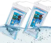 AUEFUDQ Pack of 2 Waterproof Mobile Phone Case Waterproof Mobile Phone Case for iPhone 16 15 14 13 12 11Pro Max Plus Galaxy S23 S22 up to 7 Inches (Laser Colour)
