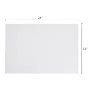 Mega Crafts - 16" x 24" Metallic Glitter EVA Foam Sheets - White, 6PCS