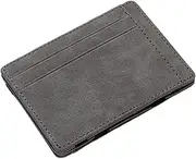 [Xvilmaun] Magic Wallet Leather | PU Leather Minimalist Wallet with Magic Money Clip & Card Holders - RFID Wallet, Coin Purse, Credit Card Holder for Men