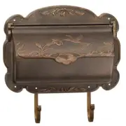 Unbranded Wall Mount Mailboxes 17" x 17" Non-Locking Wall Mount Antique Bronze