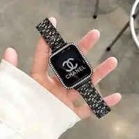 在飛比找樂天市場購物網優惠-小米手錶超值版 錶帶 鑲鑽金屬錶帶 滿鑽金屬殼 適用於 Re