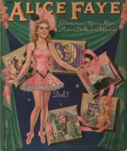 ALICE FAYE Paper Dolls Merrill #4800 - 1941 UNCUT - NOT A REPRINT - ORIGINAL