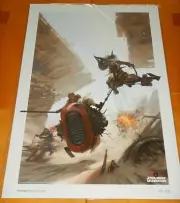 STAR WARS CELEBRATION 2017 *SCAVENGER SCRAP SIGNED by JAKE MURRAY PRINT/ POSTER