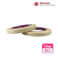 在飛比找momo購物網優惠-【HarVest】美紋膠帶 12mm*40M-25入(和紙膠