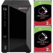 Asustor AS3302T 2-Bay Drivestor 2 PRO NAS with 2GB RAM and 4TB (2x2TB) Seagate I