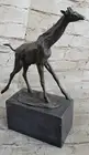 Modernist Original Milo Art Deco Bronze Giraffe Sculpture Animal Statue Figurine