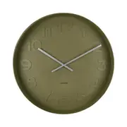 Karlsson Mr Green Wall Clock 51cm Classic Quartz Battery Operated Clock For Living Room Bedroom