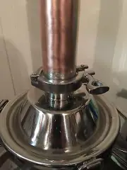 2" Tri-Clamp Still Column Extension 2" X 24" Copper Ferrule on both ends - Keg