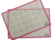 Silicone Baking Mat Set of 2: one with macaron circle printed. Art to be Cakes