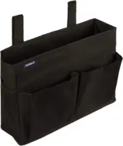 Surblue Bedside Caddy Hanging Bed Organizer Storage Bag Pocket Small, Black