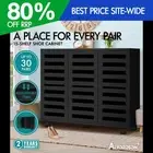 ALFORDSON Shoe Cabinet Storage Rack Organiser Drawer Shelf 30 pairs Black