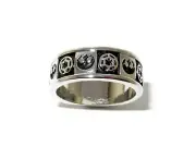 STAR WARS INSIGNIA RING ALLIANCE VS EMPIRE SILVER-PLATED & ENAMEL SIZE US 10