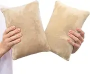 1 MIDDLE ONE 2 Pack Small Pillow, Memory Foam Mini Pillow 11 X 7 Inches for Travel, Sleeping, Nap and Neck, Knee, Lumbar Support, Tiny Pillow Cushion for Pet, Dogs (Camel)