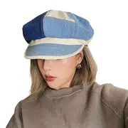 Bucket Sun Hat Women Packable Fisherman Denim Floppy Hats 5 1/8 Blue-c