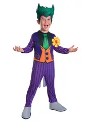 Dc Comics The Joker Classic Boys/Kids Dress Up Party Costume Jumpsuit
