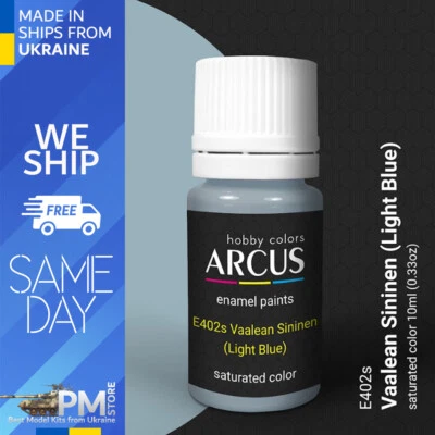 Arcus 402 Enamel paint Finnish Air Force Vaalean Sininen saturated color