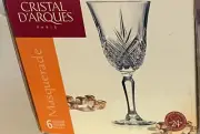 Cristal D'Arques set of 6 Masquerade Liqueur Cordial Glasses C6441