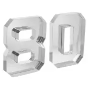 80 Cardboard Number Set Paper Box Fillable Tray Container 10", Silver
