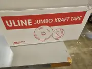Uline S-6645 -Jumbo Reinforced Kraft Tape 3" x 900' 6X ROLLS /CS