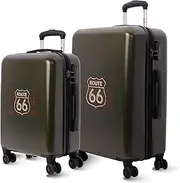 [Route 66] Cabin Suitcase 55 x 40 x 20 (Extendable) – 33L – Ryanair Cabin Luggage – Airline Compatible – Lightweight and Hard Carry Case – 4 Wheels