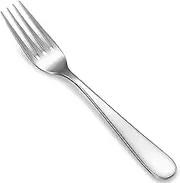 KEAWELL Premium Louise Forks, Set of 4, 18/10 Stainless Steel, Forks Silverware with Round Edge, Exceptional Mirror Finish, Dishwasher Safe (8" Dinner Fork)