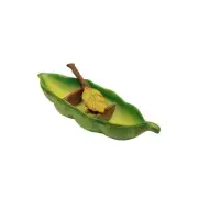 Pea Pod Canoe Oar Miniature Fairy Garden Dollhouse Accessory Outdoor 3D Yard Art